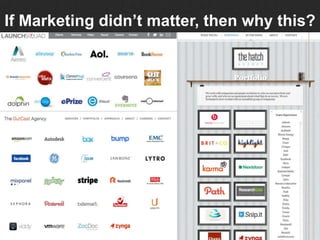 If Marketing didn’t matter, then why this?
 