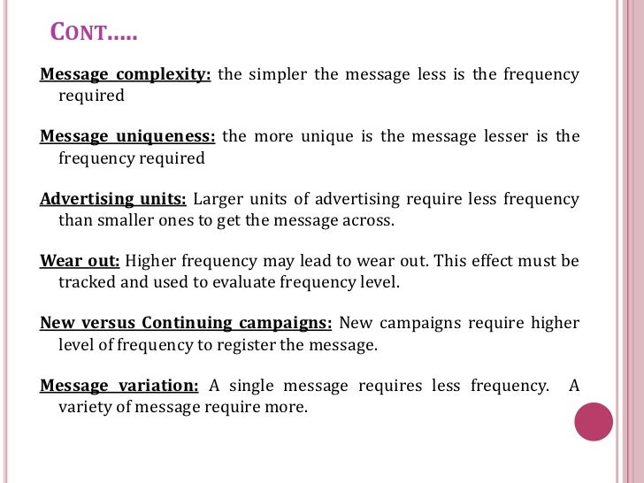 Reach, frequency & impact