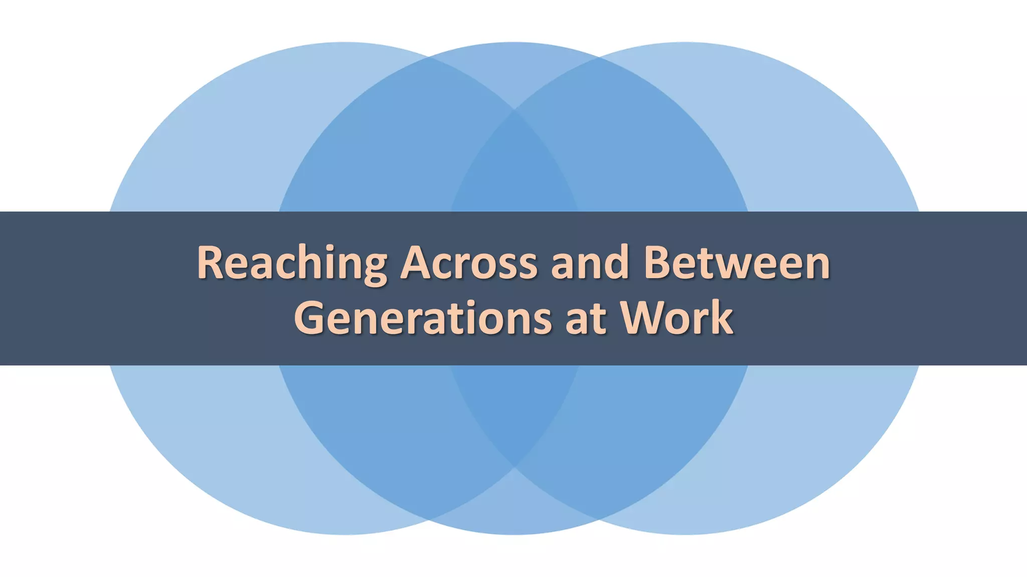 Reaching Across and Between
Generations at Work
 