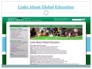 Links About Global Education
 