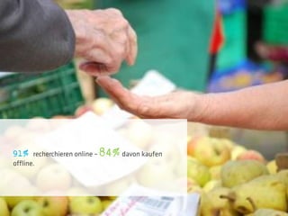 91%    recherchieren online –   84% davon kaufen
offline.
 
