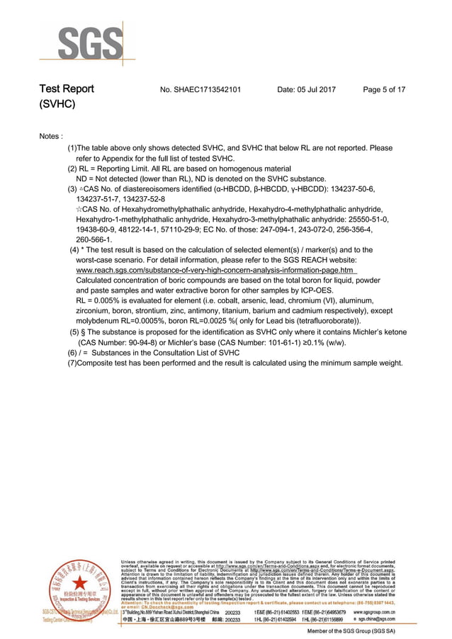 Reach test report of jizo security | PDF