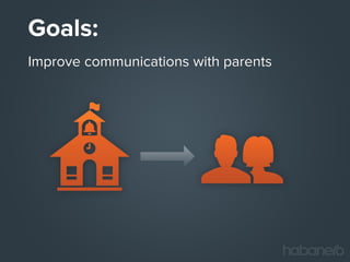 Goals:
Improve communications with parents

 