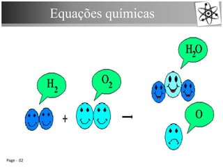 Equações químicas
Page 02
 