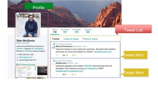 Profile
Tweet List
Tweet Item
Tweet Item
 