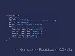 Конфиг кнопки Bootstrap v4.0.0 - alfa
11
 