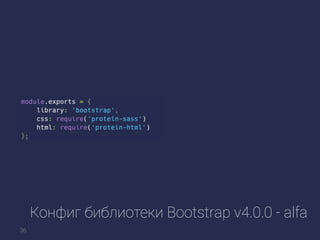 Конфиг библиотеки Bootstrap v4.0.0 - alfa
36
 
