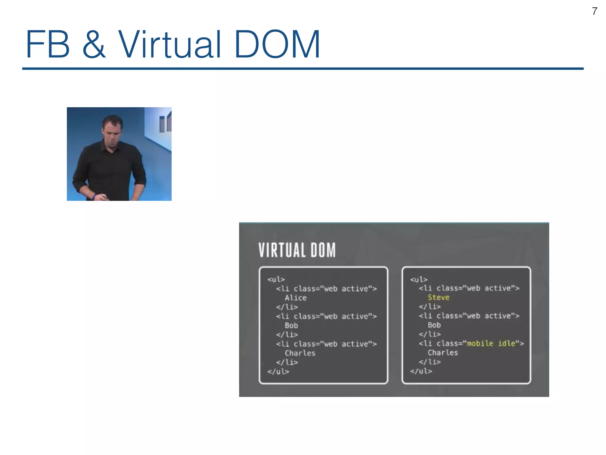 FB & Virtual DOM 7 