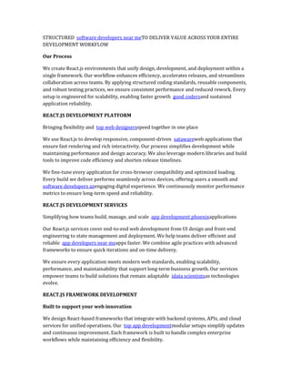 React.js Development & Web Application Services | PDF