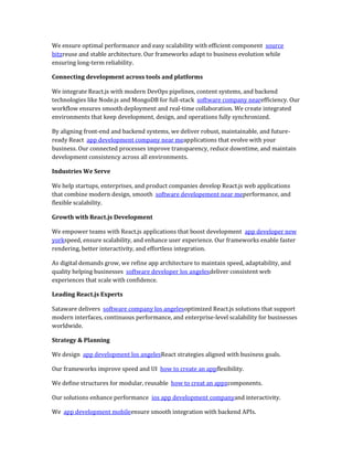 React.js Development & Web Application Services | PDF