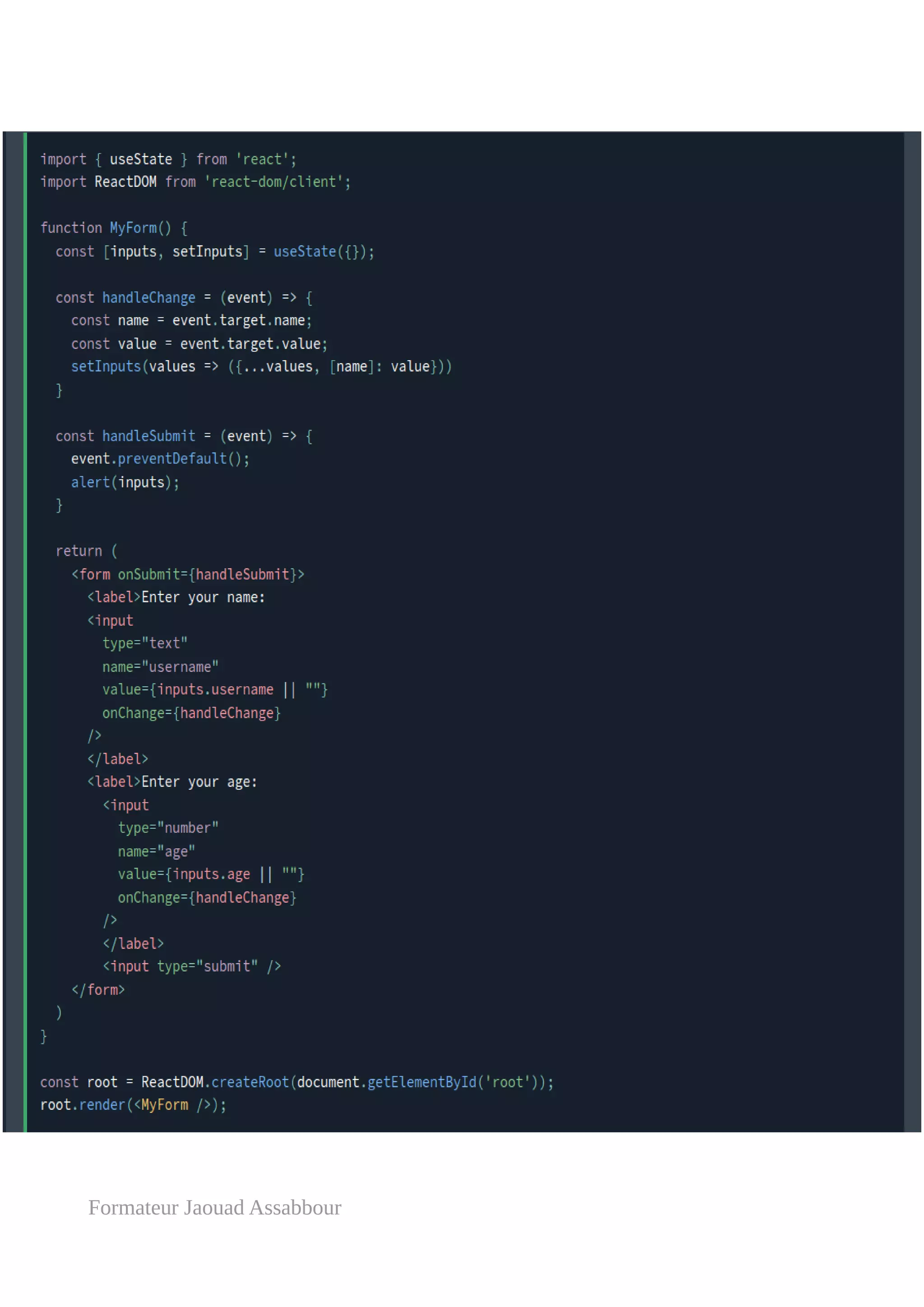 Formateur Jaouad Assabbour
 
