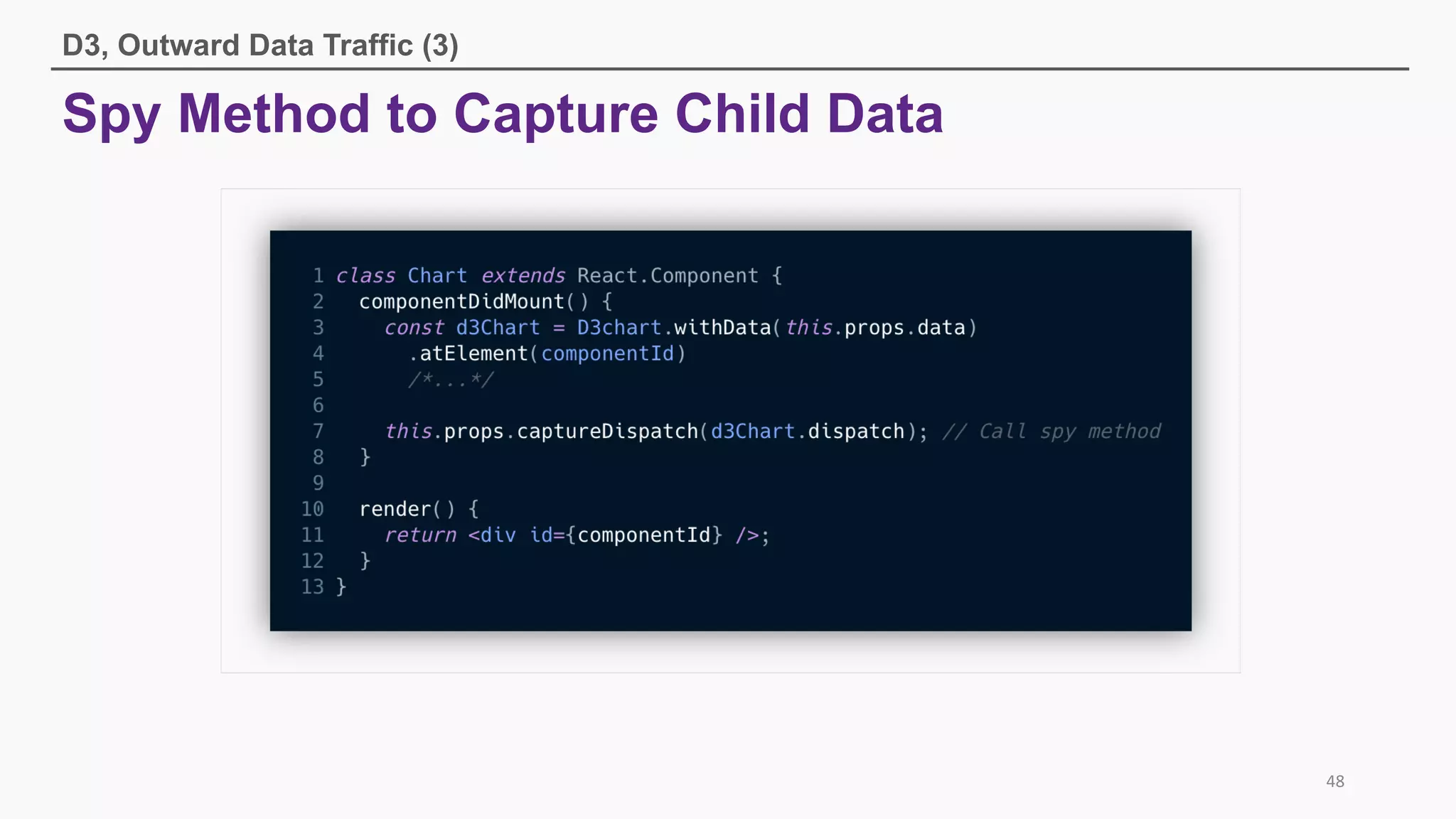 Spy Method to Capture Child Data
D3, Outward Data Traffic (3)
48
 