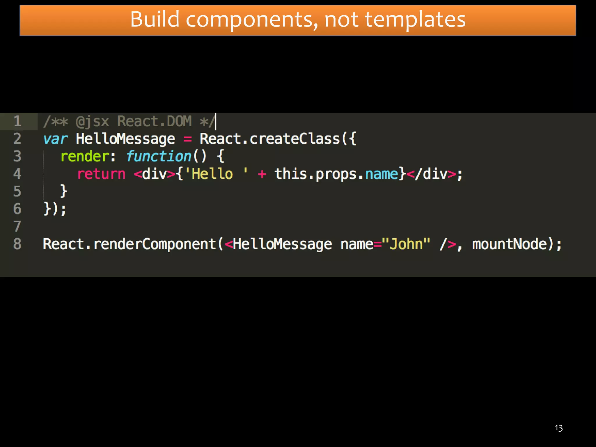 Build components, not templates

13

 