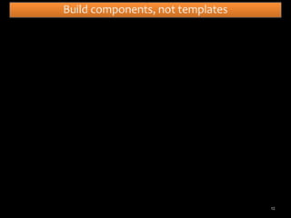 Build components, not templates

12

 