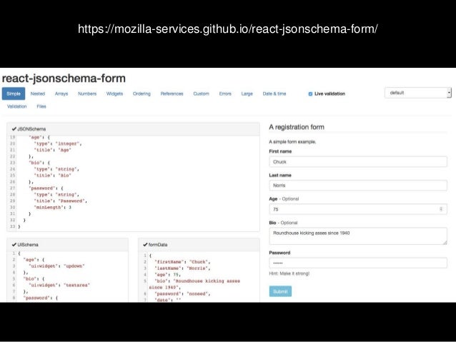 react jsonschema form react jsonschema form