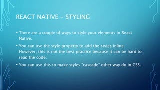 Build Mobile Application with React-Native | PPTX | Web Development ...
