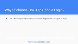 How to implement Google One Tap Login in Reactjs? | PPTX
