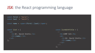 react-slides.pptx | Web Development | Internet