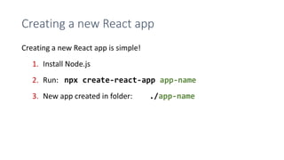 react-slides.pdf gives information about react library | PDF