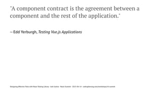 Designing Effective Tests with React Testing Library - React Summit ...
