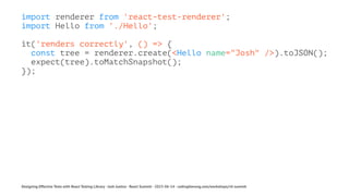 Designing Effective Tests with React Testing Library - React Summit ...