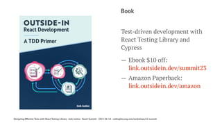 Designing Effective Tests with React Testing Library - React Summit ...