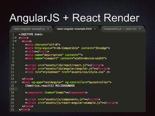 AngularJS + React Render
 