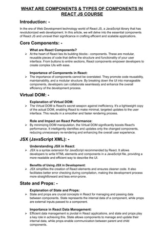React Components and Its Importance.docx