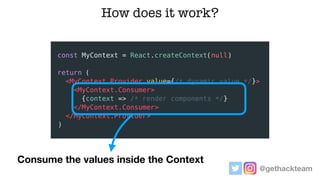 Workshop State-management in React with Context and Hooks | PDF