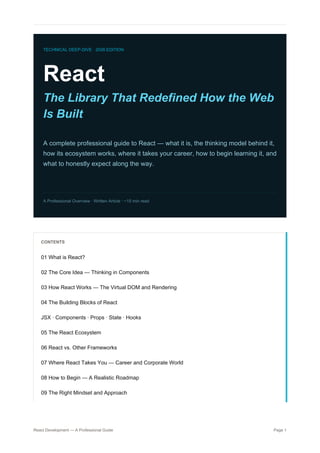 Mastering React Development: A Comprehensive Professional Guide for ...