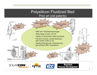 Polysilicon Fluidized Bed
    Prior art (old patents)




                              8	
  
 