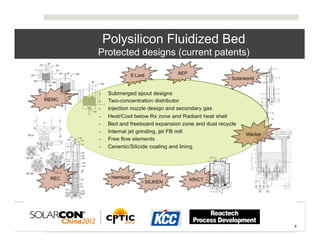 Polysilicon Fluidized Bed
Protected designs (current patents)




                                      9	
  
 