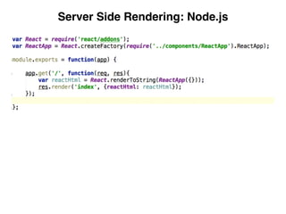 Server Side Rendering: Node.js
 