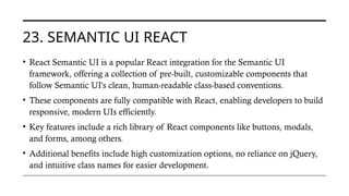 25 Best React Frameworks For Development | PPTX