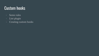 React hooks Webinar slides | PDF