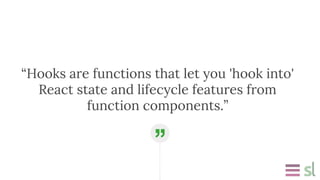 React Hooks | PPTX | Web Development | Internet
