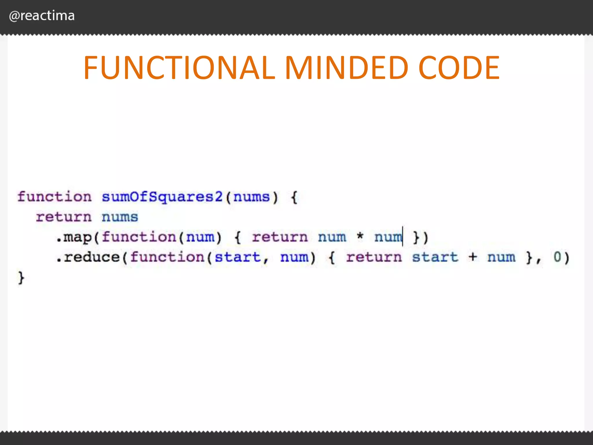FUNCTIONAL MINDED CODE 