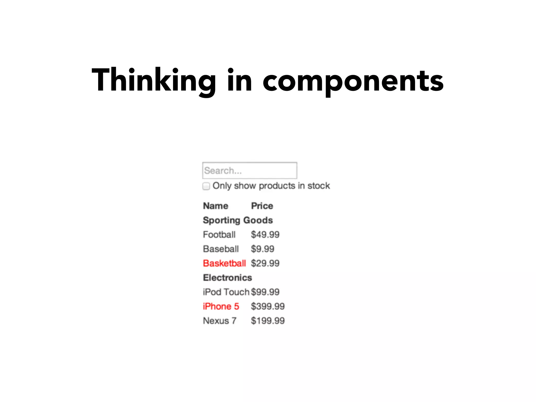 Thinking in components
 