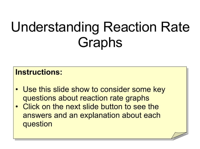 Reaction Rate Graph Tutorial 2 | PPT