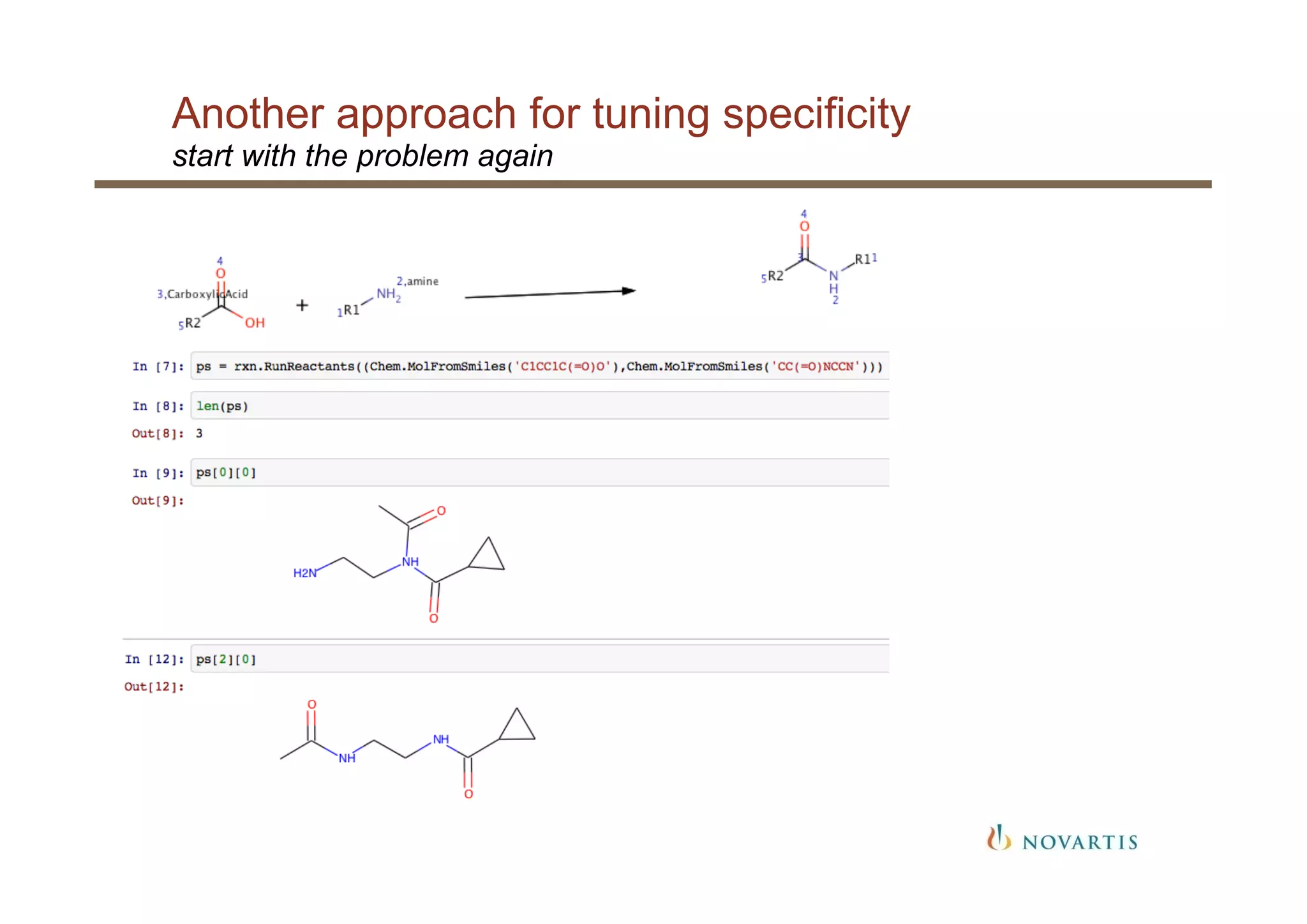 Another approach for tuning specificity
start with the problem again
 