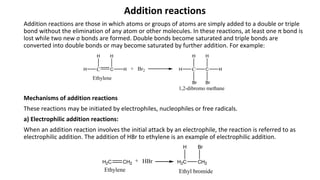 Basic Addition Reaction Example Reaction mechanisms | PPT