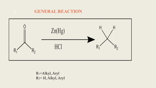 GENERAL REACTION
R1=Alkyl,Aryl
R2= H,Alkyl, Aryl
5
 