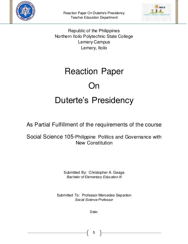 essay about duterte administration