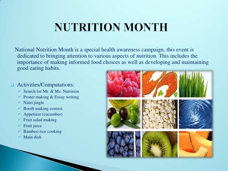 Nutrition month activities 2021 image