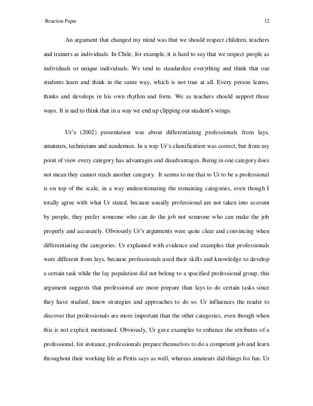 outline format for argumentative essay