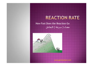  معدل التفاعل الكيميائي Reaction rate