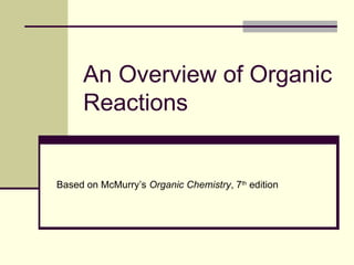 Fundamental Principles and Mechanisms of Organic Reactions | PPT
