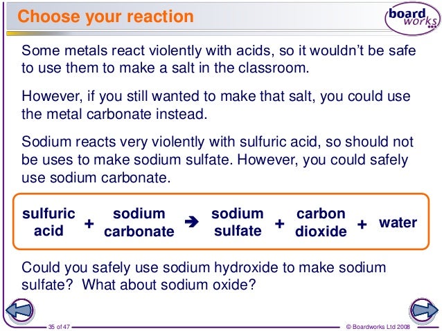 Reactions Of Acids