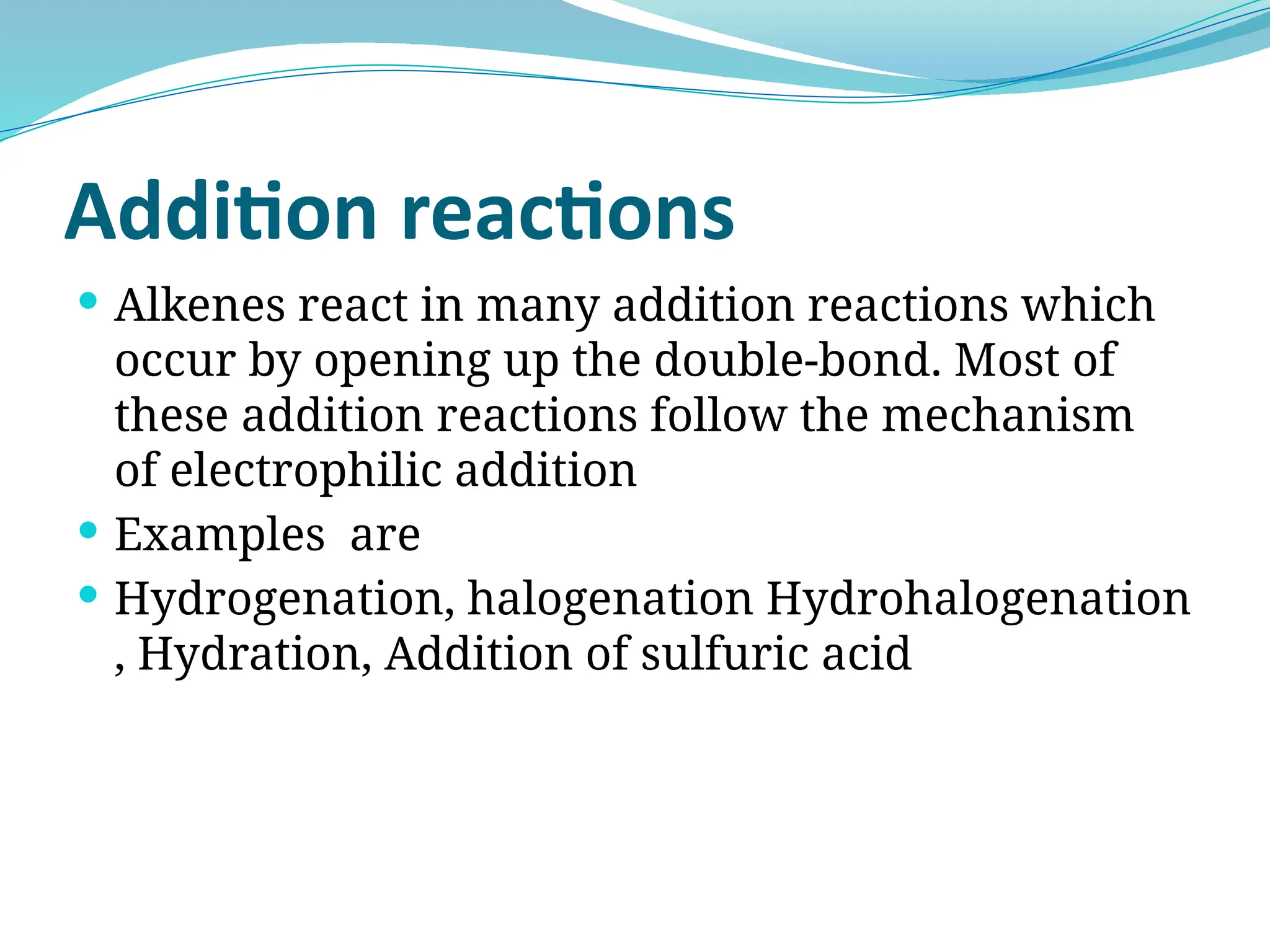 reactions of alkenes.pptx reaction to alkene | PPTX