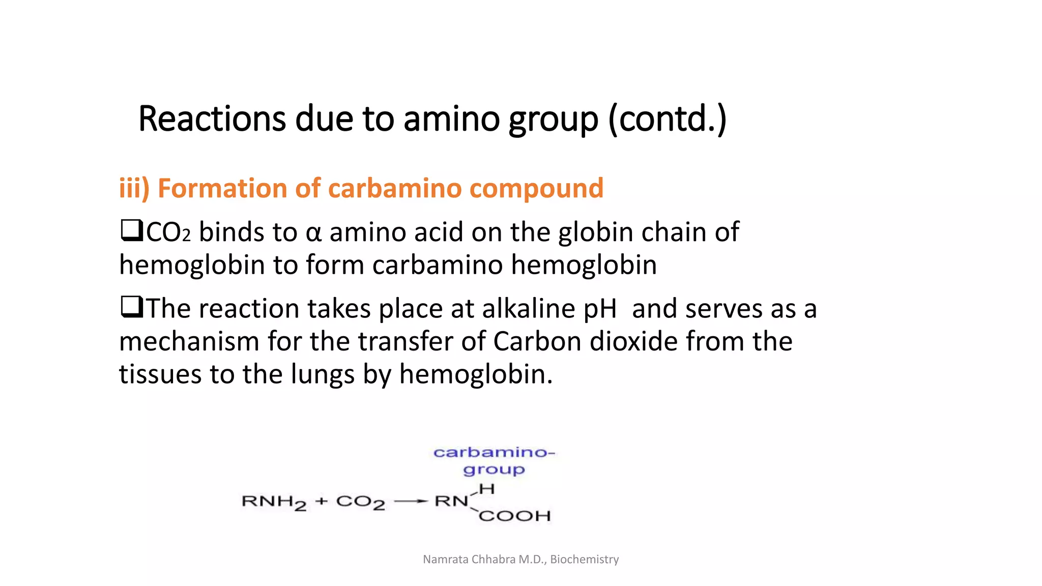 Reactions of amino acids | PPTX